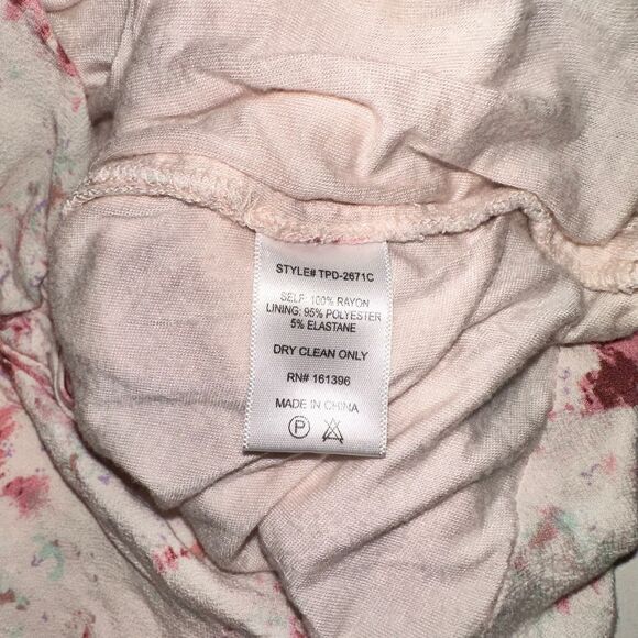 skylar+madison Womens Stretch Bodycon Cinched Tank Mini Dress Floral Pink M NWOT - Picture 9 of 10